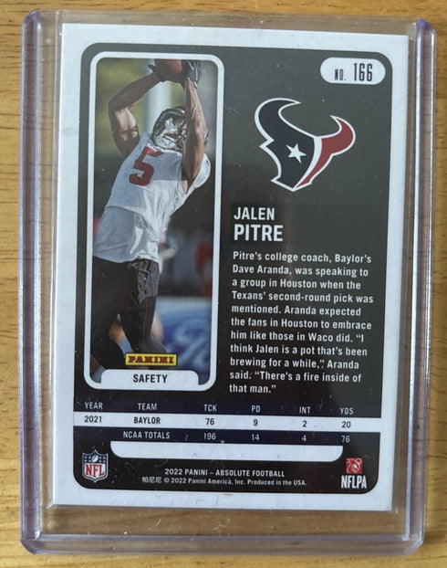 2022 PANINI ABSOLUTE JALEN PITRE RC ROOKIE HOUSTON TEXANS Green /25