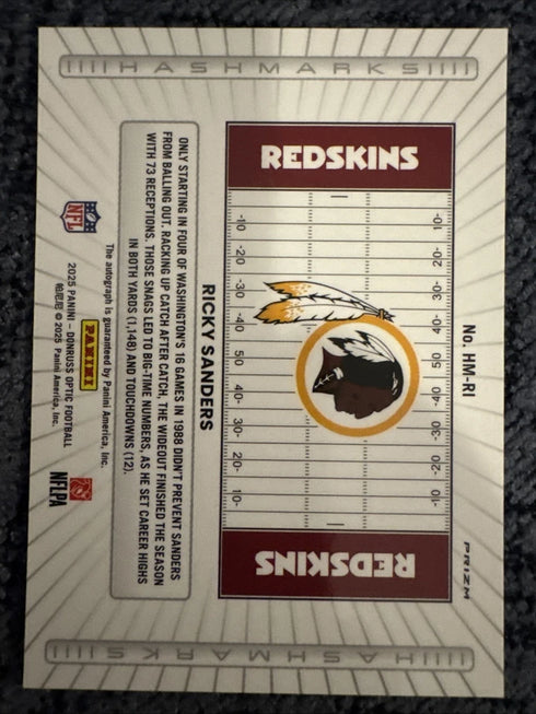 2025 Panini Donruss Optic - Hash Marks Ricky Sanders #HM-18 (AU)