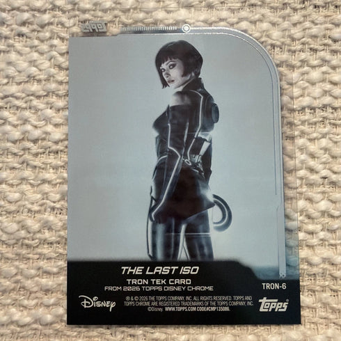 Topps 2026 Disney Chrome Tron Tek The Last ISO Quorra Card #TRON-6