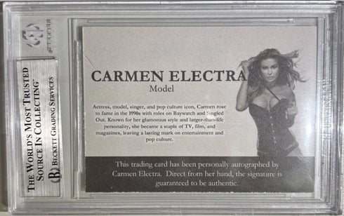 Playboy Carmen Electra Signed Auto Beckett Authentic BGS Autograph Custom Card