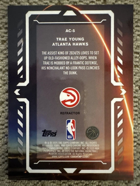 2025-26 Topps Chrome Basketball- Trae Young Activators Refractor Insert- #AC-5