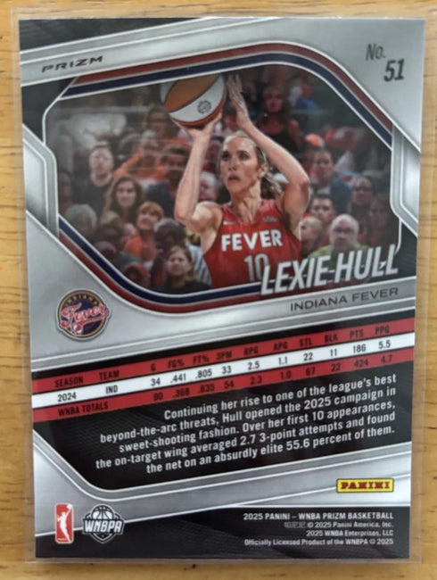 2025 Panini Prizm WNBA Lexie Hull #51 Indiana Fever Silver Prizm