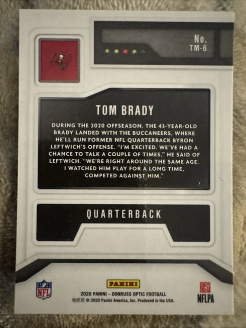 2020 Panini Donruss Optic Tom Brady T-Minus #TM-6…Tampa Bay Buccaneers