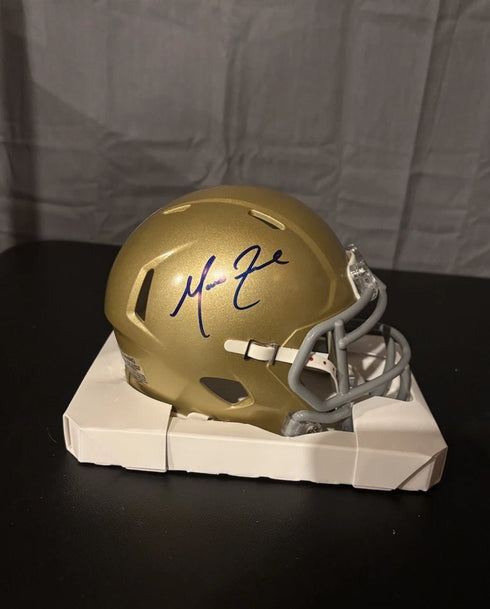 Marcus Freeman Autographed Notre Dame Irish Speed Mini Helmet Wilder Sports COA