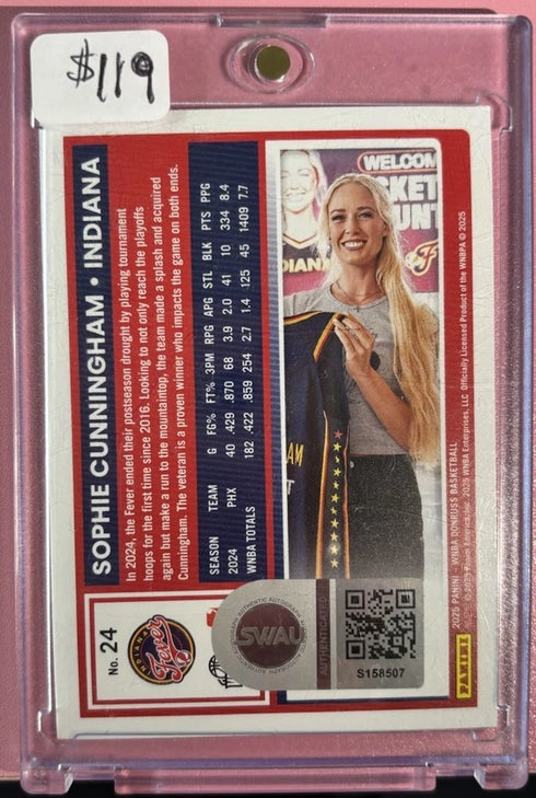 2025 Panini Donruss WNBA - Sophie Cunningham #24 Autograph SWAU Coa
