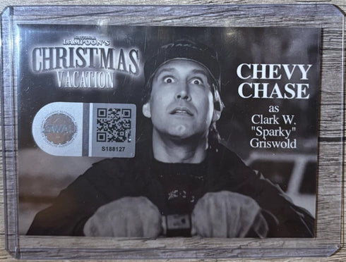 Chevy Chase Clark Griswold Christmas Vacation Autograph Card SWAU COA