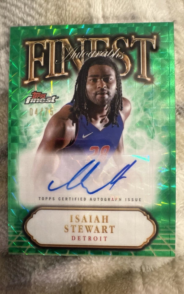 2024-25 Topps Finest - Finest Autographs Isaiah Stewart, FA-IS /75