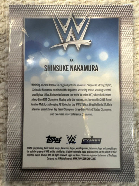 2026 Topps Shinsuke Nakamura WWE Diamond Plate Refractor