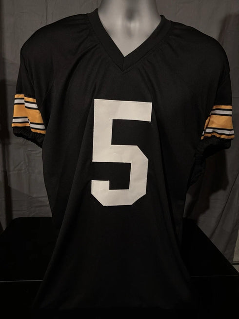 Rico Dowdle Pittsburgh Steelers Signed Custom Black Jersey Beckett COA