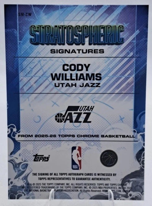 2025-26 Topps Chrome - Stratospheric Signatures Cody Williams #SM-CW (AU)