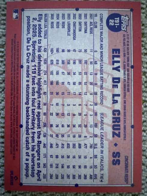 2026 Topps Series 1 Elly de la Cruz Crackleboard Foil Cincinnati Reds