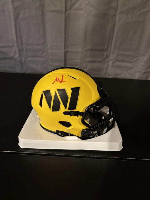 Mike Sainristil Auto Signed Commanders Rave Mini Helmet SWAU COA