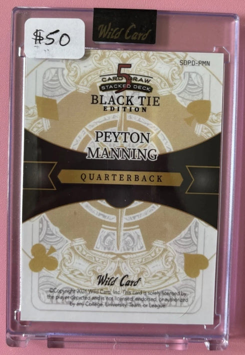 Wild Card Black Tie Edition NFL Football Card Peyton Manning Colts /3