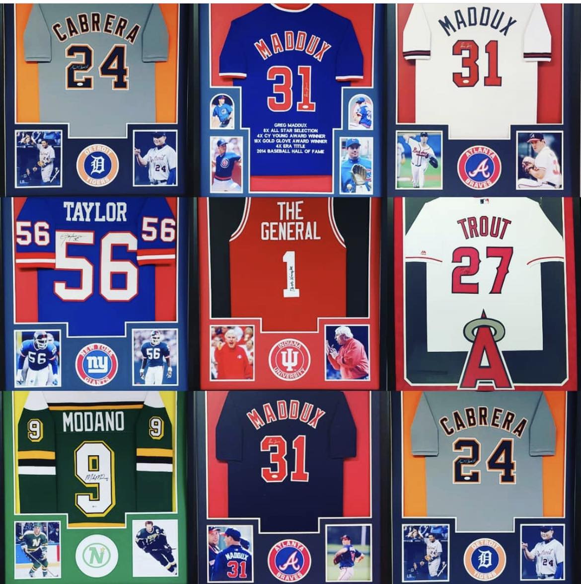 Custom Jersey Framing Vertical with 2 pictures Dazzle Sports Marketing