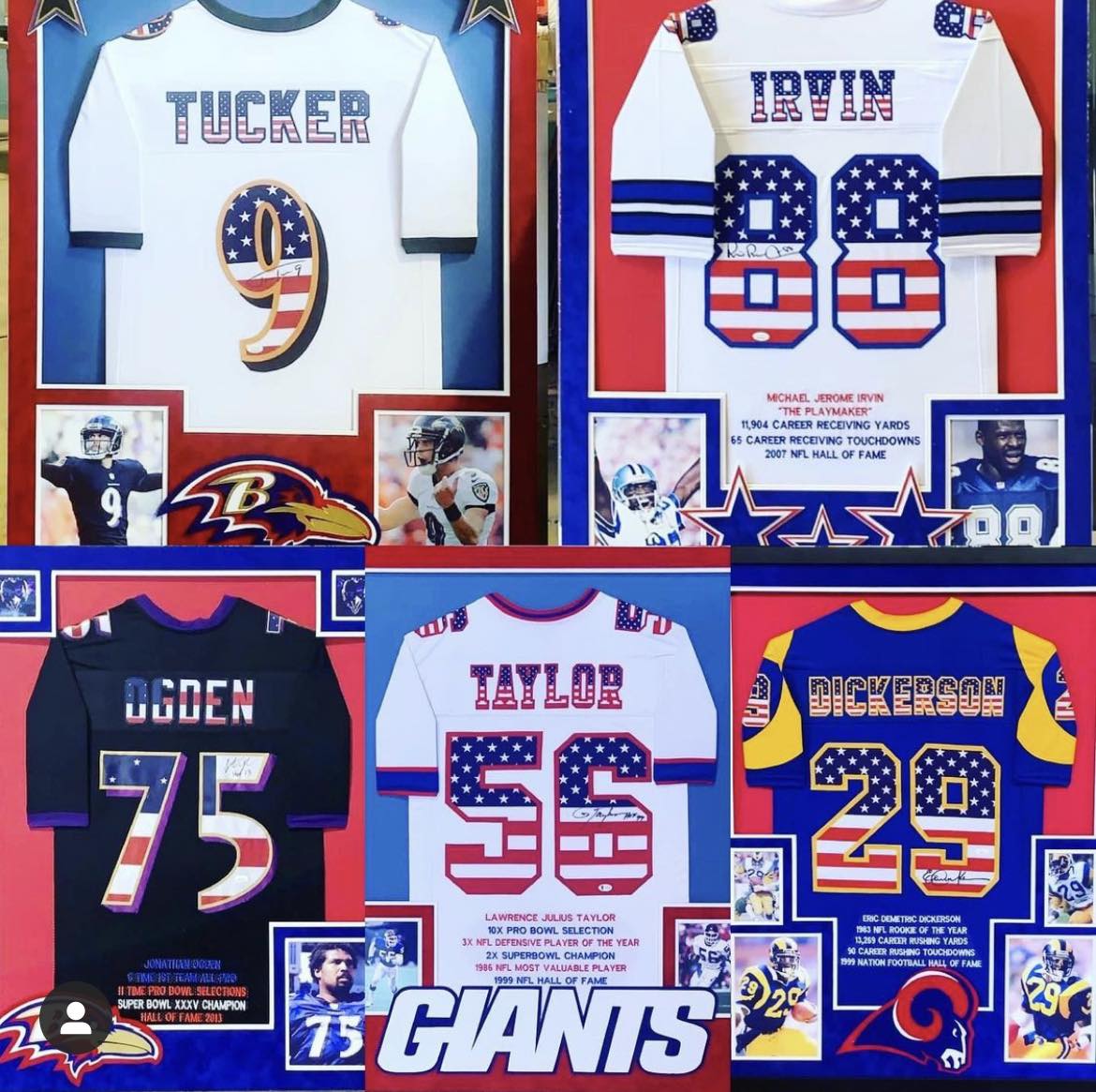 Custom Jersey Framing - Vertical with 2 pictures