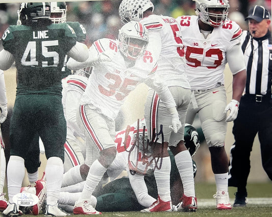 Ohio State Chris Worley Signed 8x10 with JSA COA