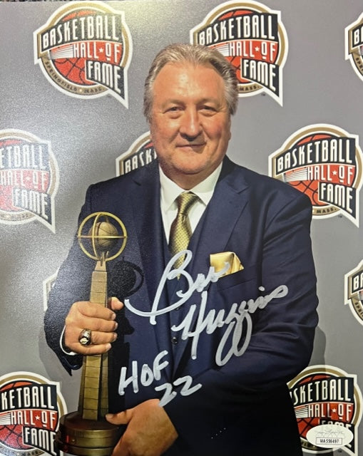 West Virginia Coach Bob Huggins Signed/Inscribed 11x14 Trophy with JSA COA