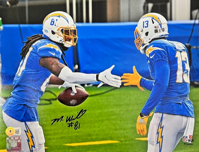 Los Angeles Chargers Mike Williams Signed 11x14 with Beckett COA
