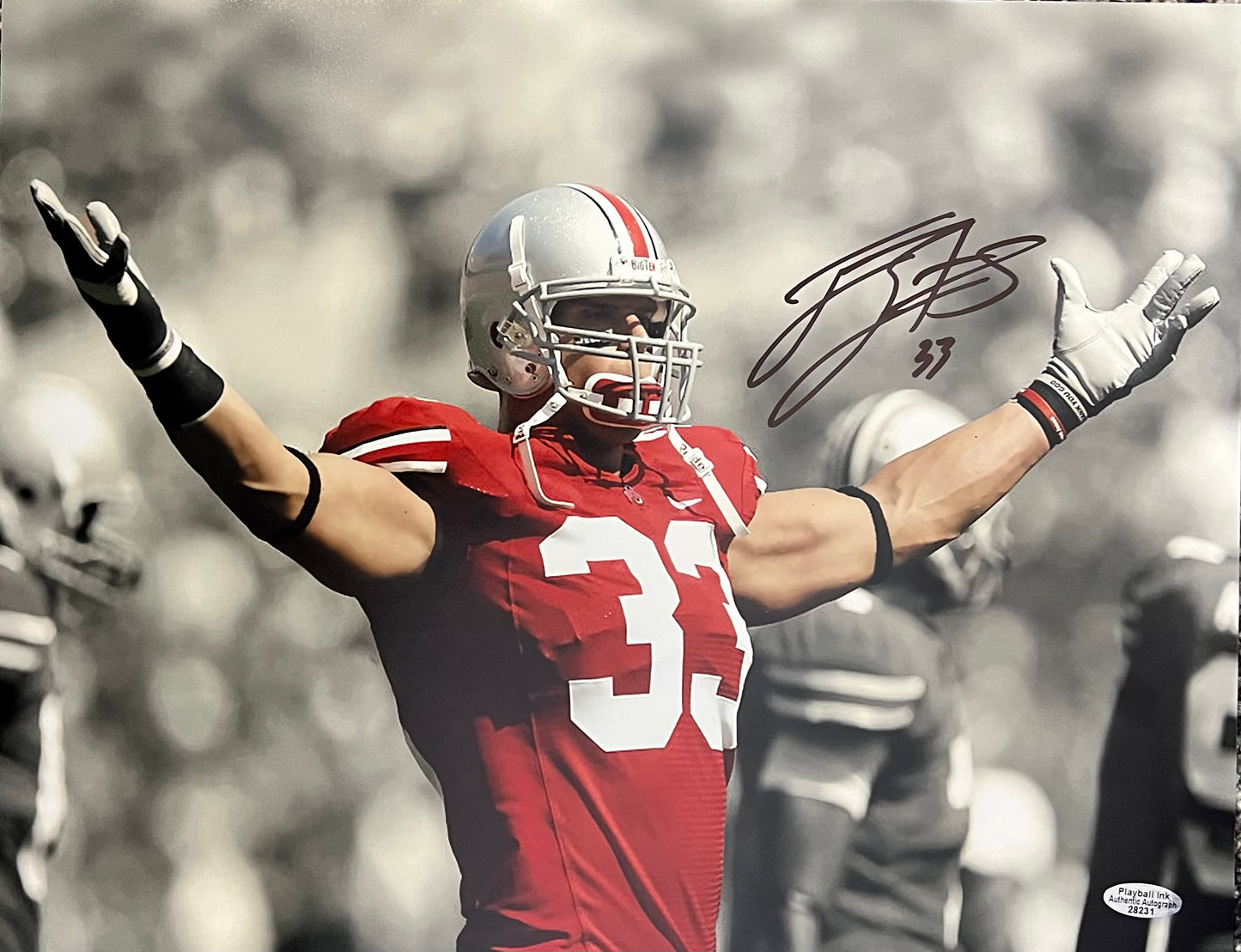 Ohio State James Laurinaitis Signed 11x14 with COA