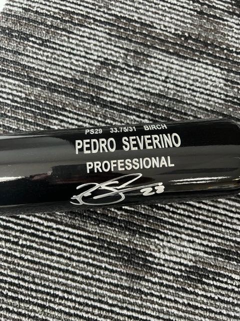 Baltimore Orioles Pedro Severino Signed Game Issues Bat