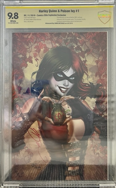 Dawn McTeigue Signed Harley Quinn & Poison Ivy #1 CBCS 9.8 Limited Edition Comics Elite