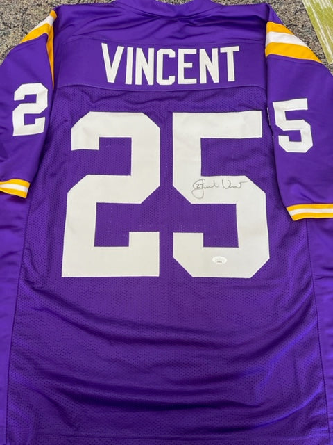 LSU Tigers Justin Vincent Signed Jersey with JSA COA