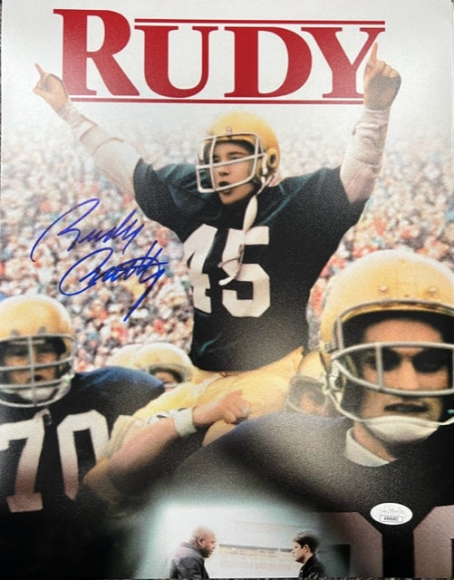 Rudy Ruettiger Notre Dame Signed 11x14 with JSA COA