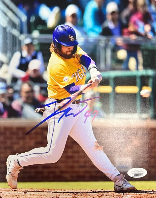 LSU Tigers Tommy White Signed Vertical 8x10 with JSA COA