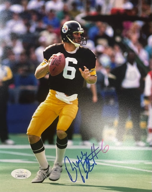 Pittsburgh Steelers Bubby Brister Signed Vertical 8x10 with JSA COA