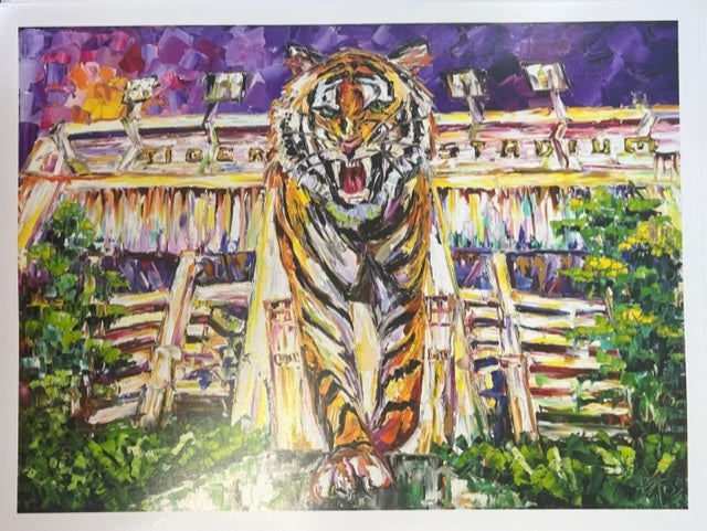 Tiger Walk 12x16 Print by Becky Fos