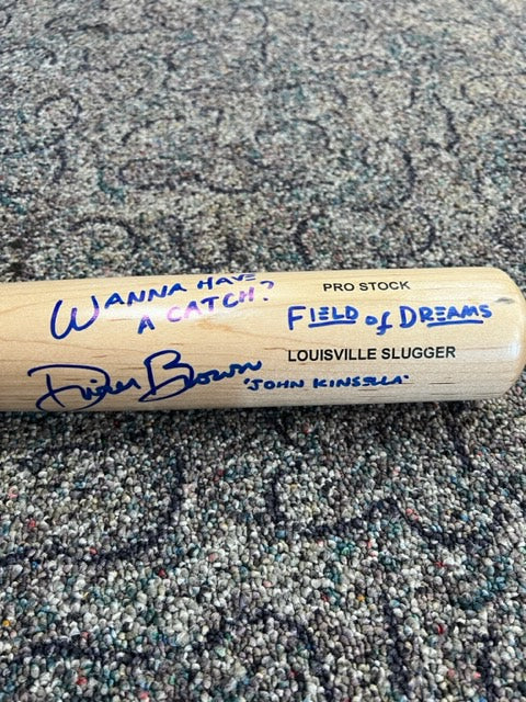 Field of Dreams Dwier Brown Signed/Inscribed Blonde Bat with JSA COA