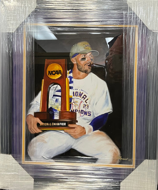 LSU Tigers Dylan Crews Unsigned Framed 11x14 Lithograph