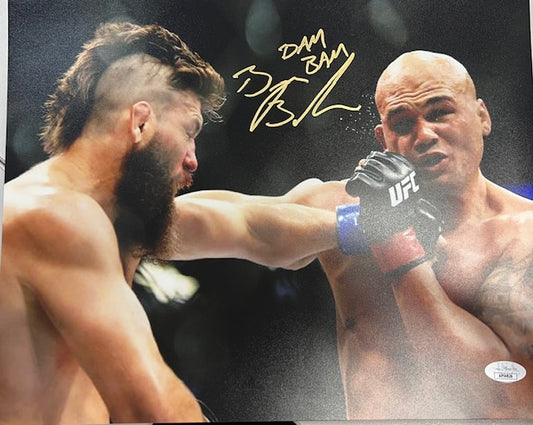 Bryan Barberena Signed/Inscribed 11x14 with JSA COA