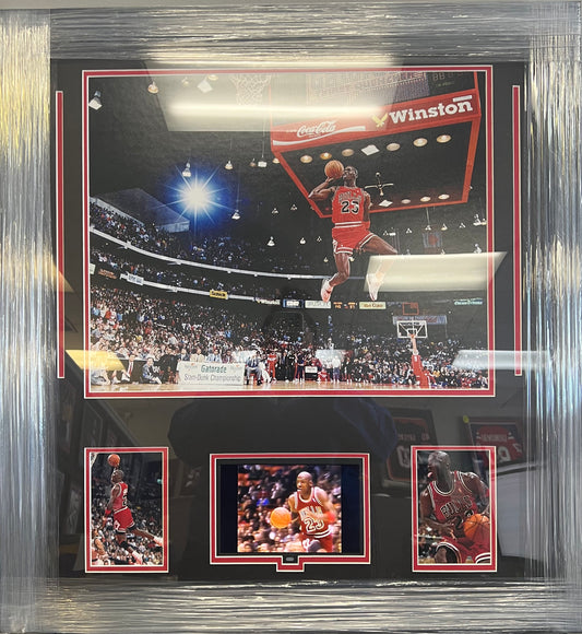 Chicago Bulls Michael Jordan Unsigned Video Framed 16x20
