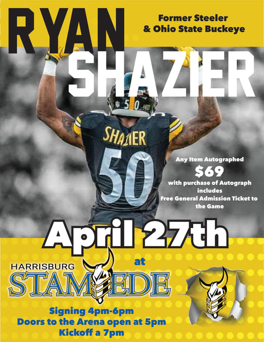 Autograph Signing - Former Steeler and Ohio State Buckeye Ryan Shazier
