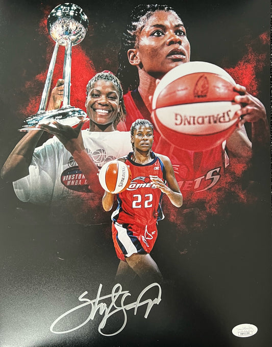Houston Comets Sheryl Swoopes Signed 11x14 with JSA COA