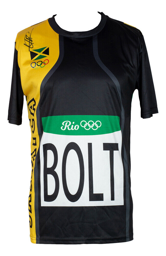 Usain Bolt Signed Jamaica Rio Olympic Jersey Beckett COA